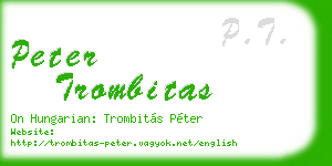 peter trombitas business card
